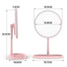 Pink Makeup Mirror Standing Vanity