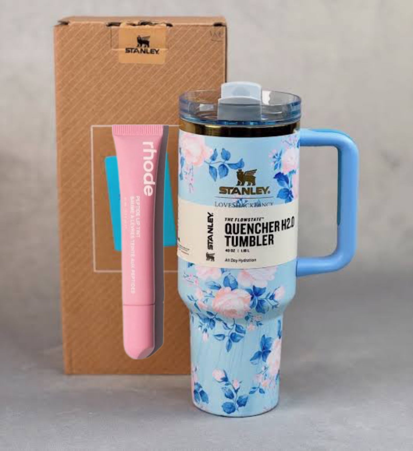 Stanley x loveshack Tumblers with free Rhode liptreatment