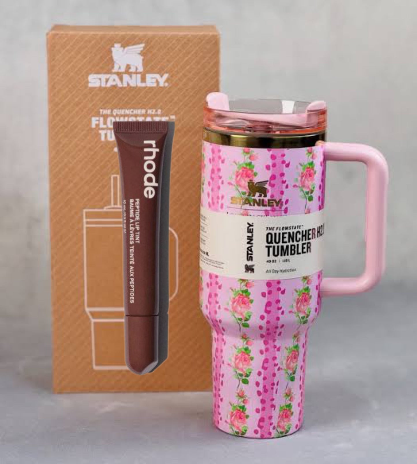 Stanley x loveshack Tumblers with free Rhode liptreatment