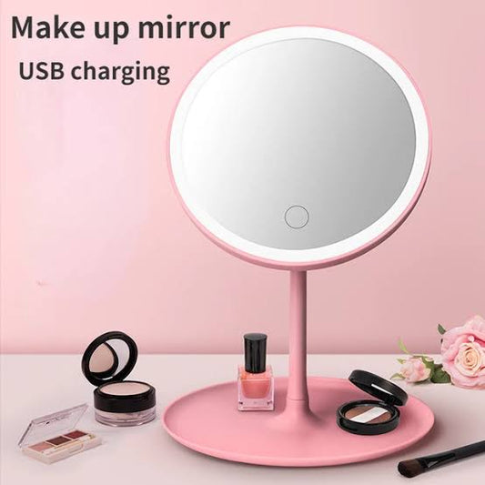 Pink Makeup Mirror Standing Vanity