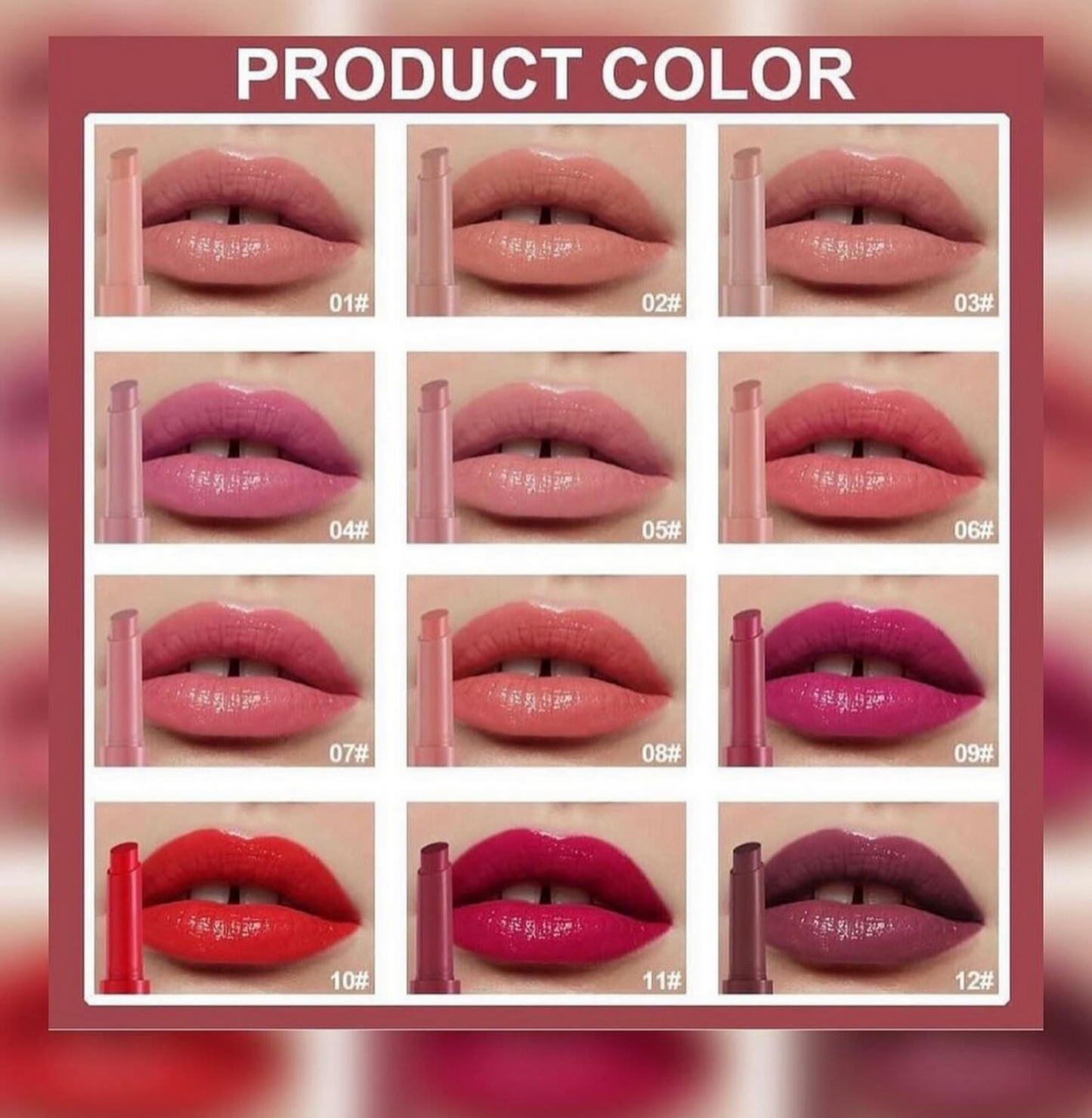 Dragon Ranee Creamy / Jelly Lipstick Pack of 12