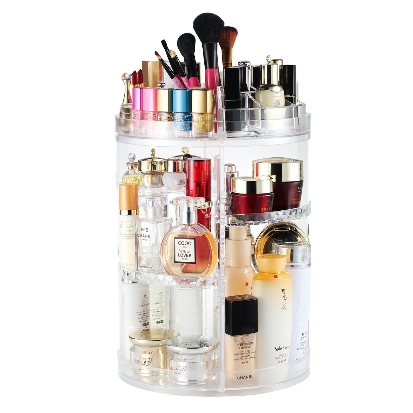 360 rotating makeup organizers
