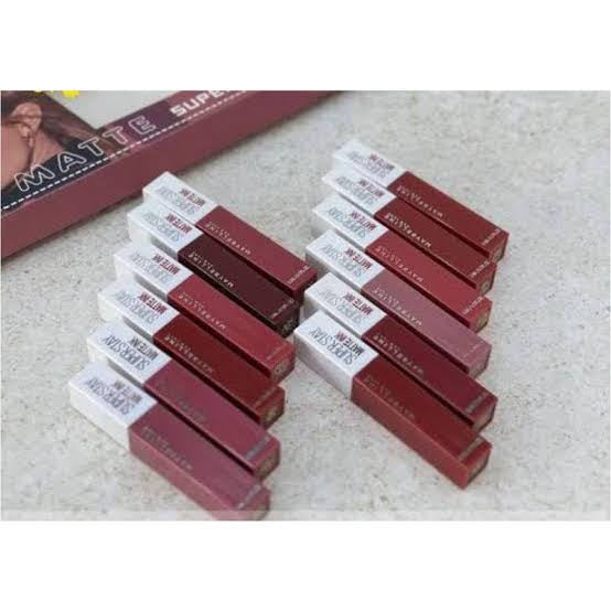 Maybelline super stay set of 12 lip gloss