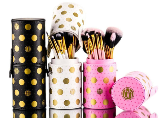BH cosmetic polka dot brush set