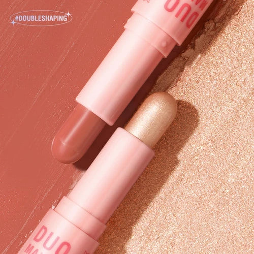 Pink flash blush and highlighter stick