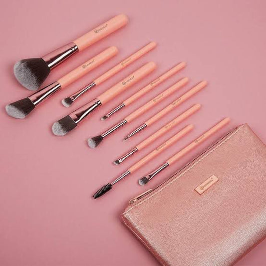 Bh Pink brush set with bag