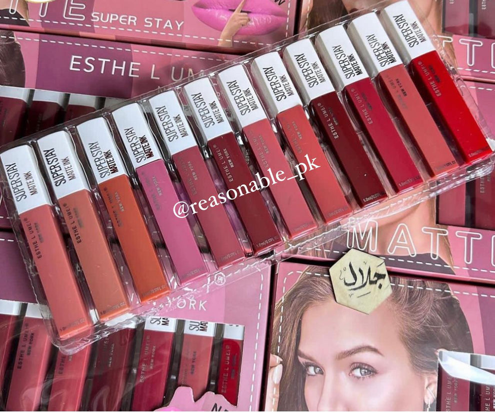 Maybelline super stay set of 12 lip gloss – REASONABLE_PK