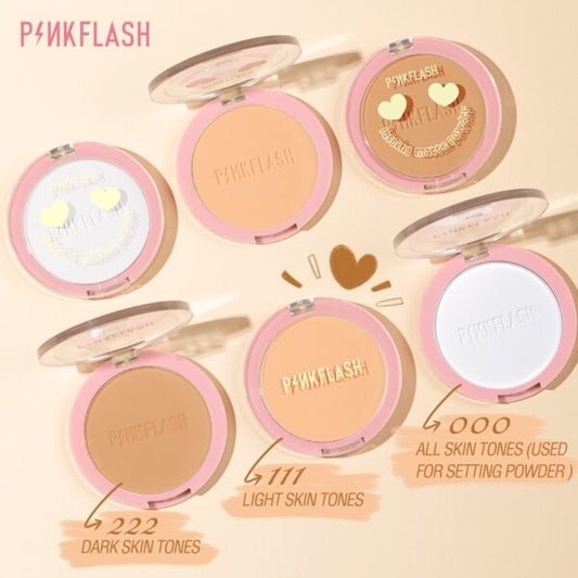 Pink flash compact powder