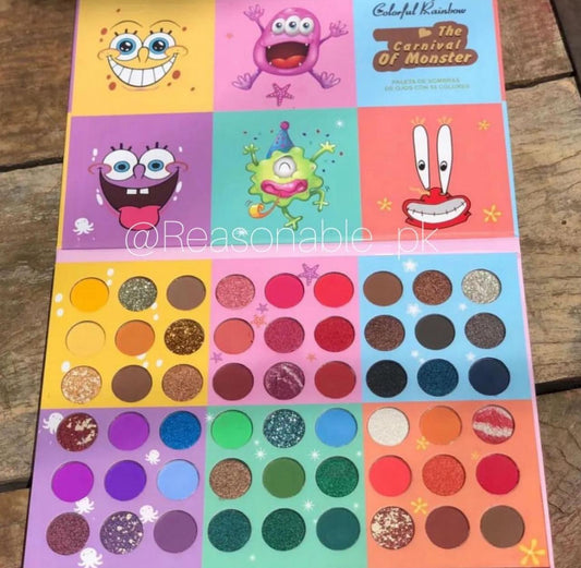 Colourful rainbow eyeshade kit